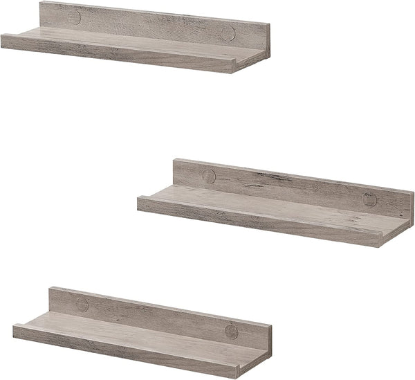 Wandplank - Set van 3 - Zwevende planken - Grijs