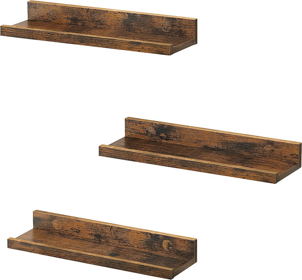Wandplank - Set van 3 - Zwevende planken - Bruin