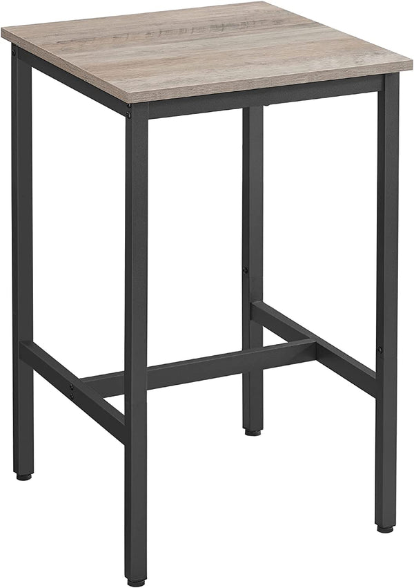 Bartafel - Statafel - keukentafel - Met stalen frame - 60 x 60 x 92 cm - industrieel design - Zwart Bruin
