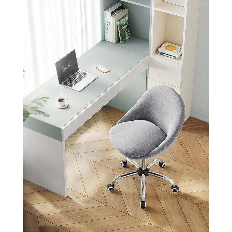 Bureaustoel - Computerstoel - In hoogte verstelbaar - Rond - Grijs