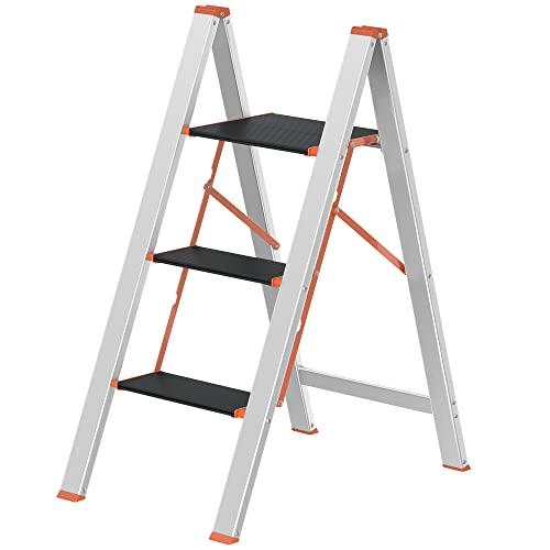 Ladder - 3 treden - Zilver