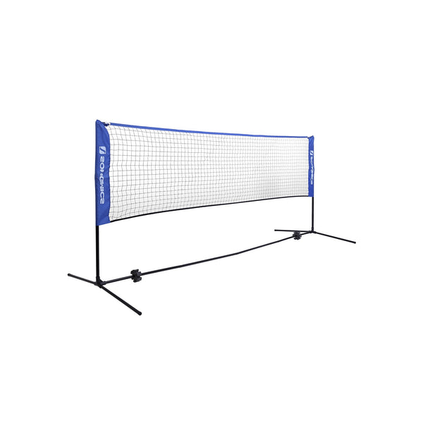 Badmintonnet - Tennisnet - In hoogte verstelbaar - Set bestaande uit - Net, Stevig ijzeren frame en Transporttas - Blauw