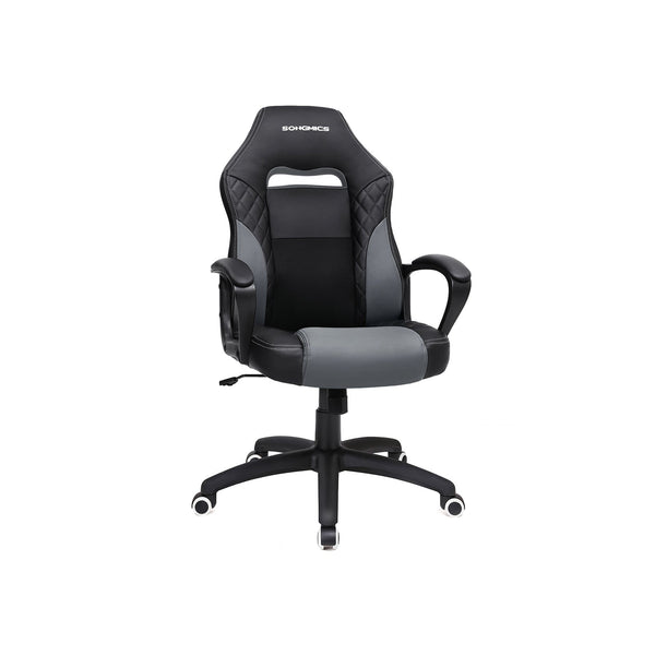 Gaming Chair - Bureaustoel - Met Wipfunctie - Racing Chair - Zwart grijs