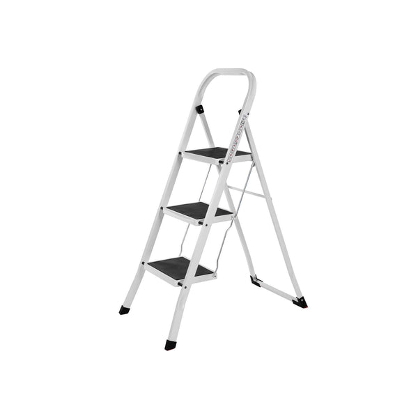 Ladder - Huis ladder - Keukentrap - Huishoudtrap - Vouwladder - Wit