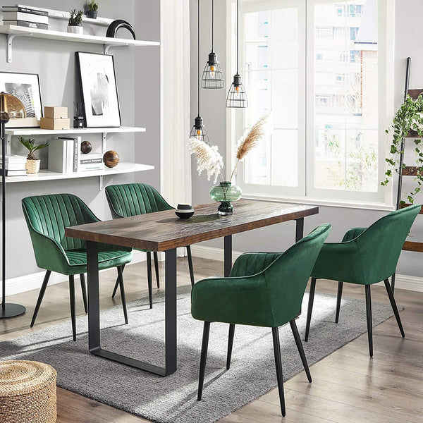 Eetkamerstoelen - Keukenstoelen - fauteuils -  Lounge stoelen - Set van 2 - Groen
