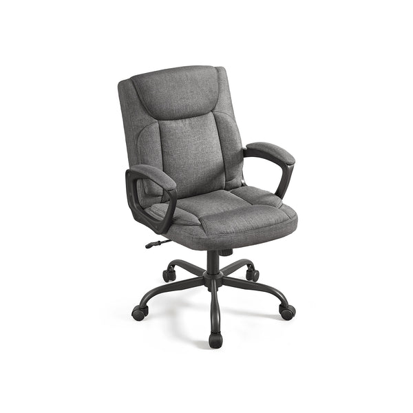Bureaustoel Computerstoel - Met kantelfunctie - Stof bekleed - Grijs
