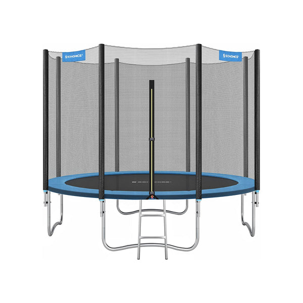 Grote trampoline - Met veiligheidsnet - Ladder en gepolsterde palen -  Ø 305 cm