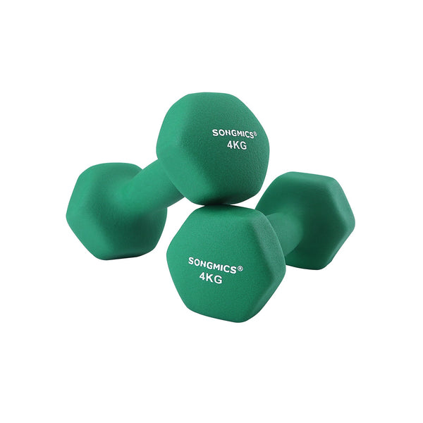 Halters - Dumbells - Set van 2 - 4kg x 2 - Groen