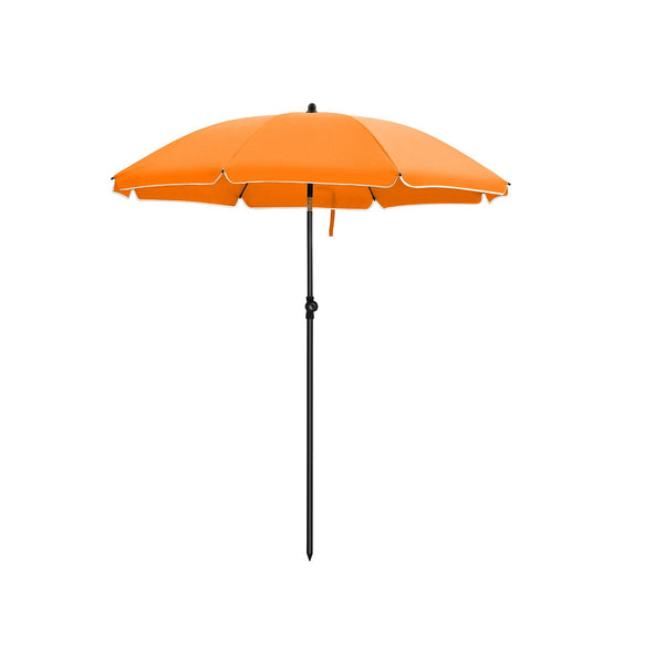 Parasol - Tuinparasol - Ø 160 cm - Achthoekig - Kantelbaar - Met zwengel - Oranje