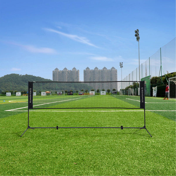 Badmintonnet - Tennisnet -  In hoogte verstelbaar - Standaard - Zwart