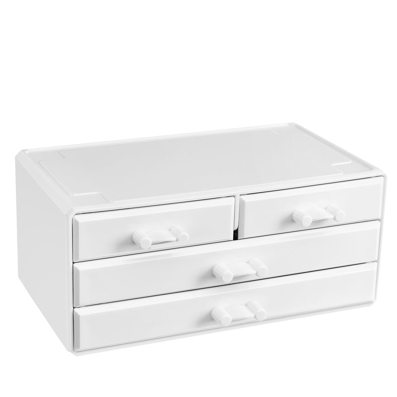 Make -Up Organizer - med 4 lådor - White