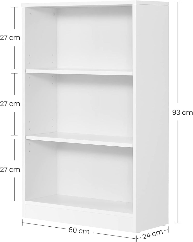 Kirjahylly - säilytyskaappi - 3 tasoa - Van Hout - valkoinen