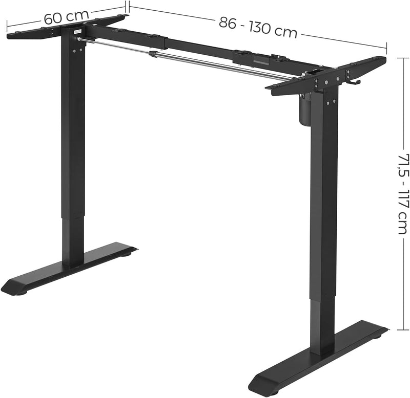 Electric Desk - Korkeus Säädettävä - Bureframe - Office Barn - ilman työpöytä -