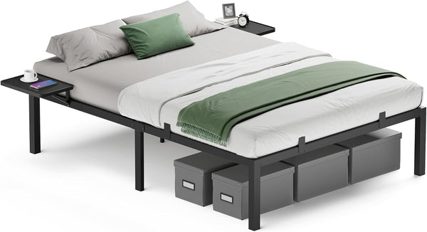 Bed frame - Metalen frame - Tweepersoonsbed - 190 x 140 cm - Zwart