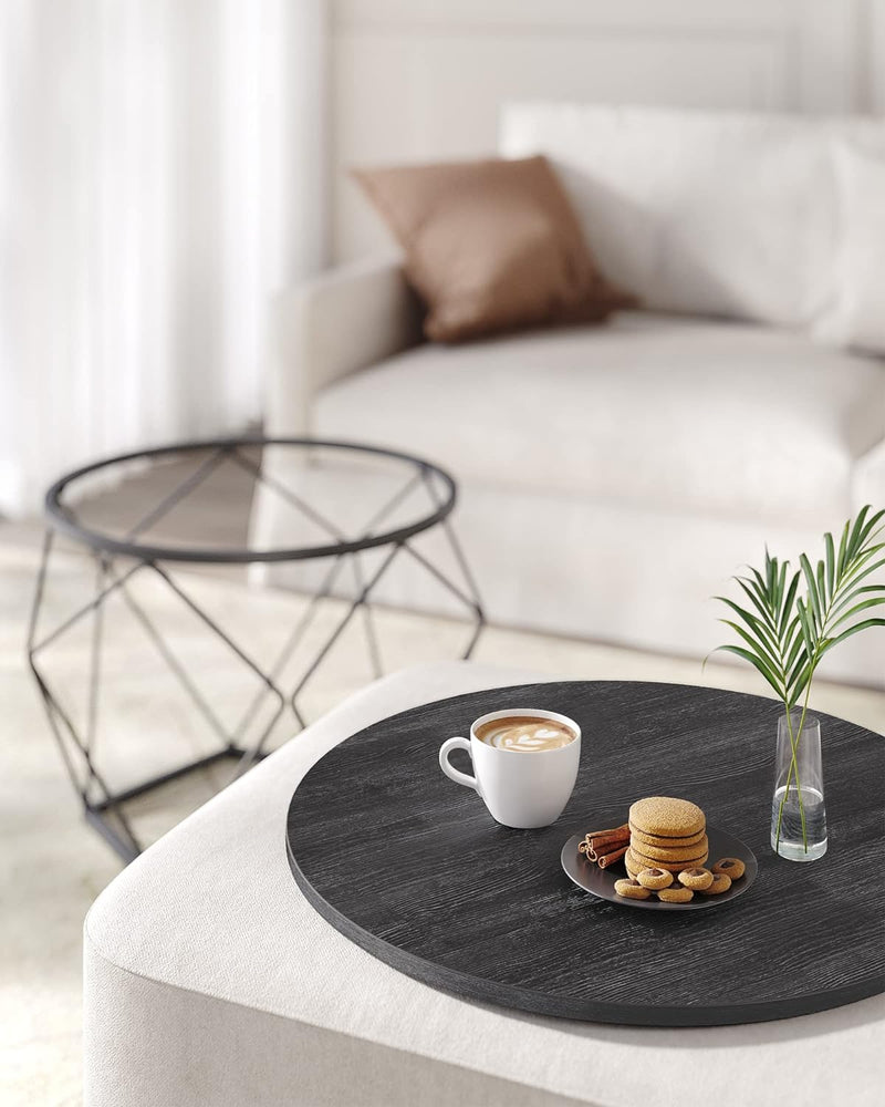 Tabel lateral - set de 2 - mese de cafea - negru