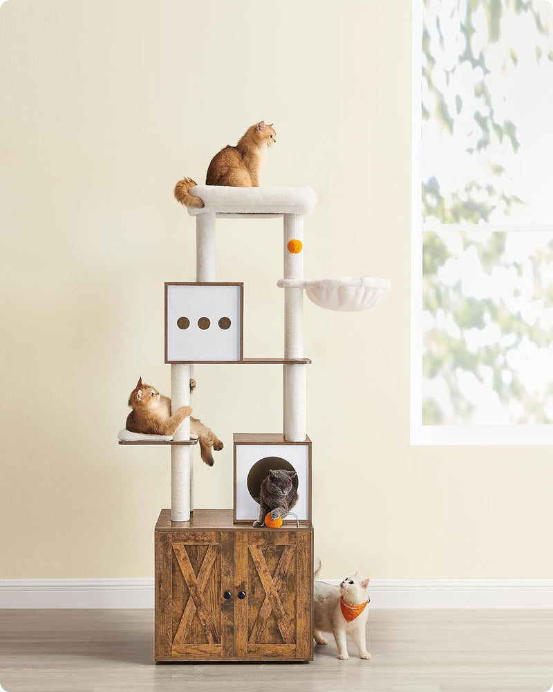 Scratching Post - Med Cat Bakery - Flere plateauer - Wood - Brown