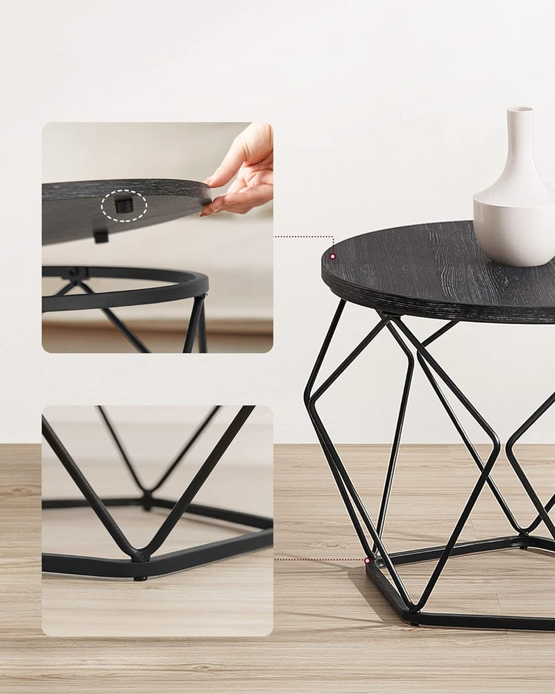 Tableuse - Ensemble de 2 tables basses - noir