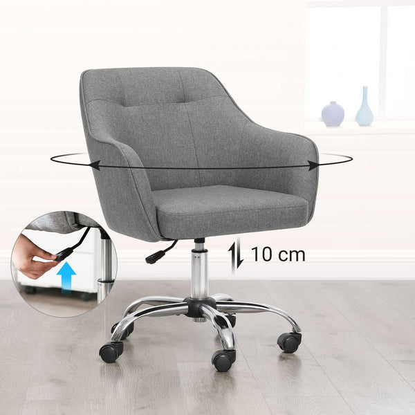 Chaise de bureau - Chaise informatique - en hauteur réglable - Gray