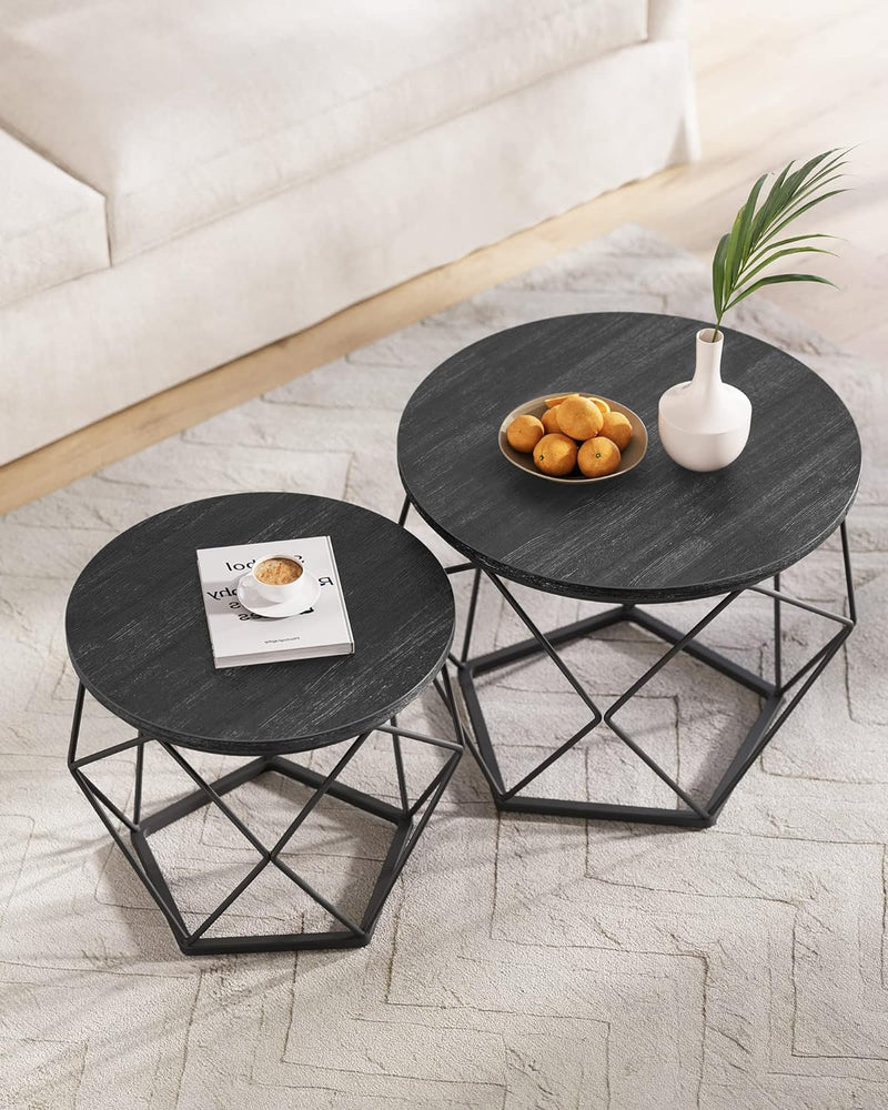 Tableuse - Ensemble de 2 tables basses - noir