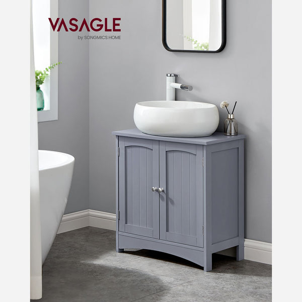 Armoire de salle de bain - Wasbak Cabrice - Deux portes - Gray