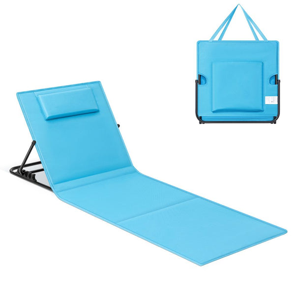 Strandstol - Lounger - för stranden - olika positioner - blå