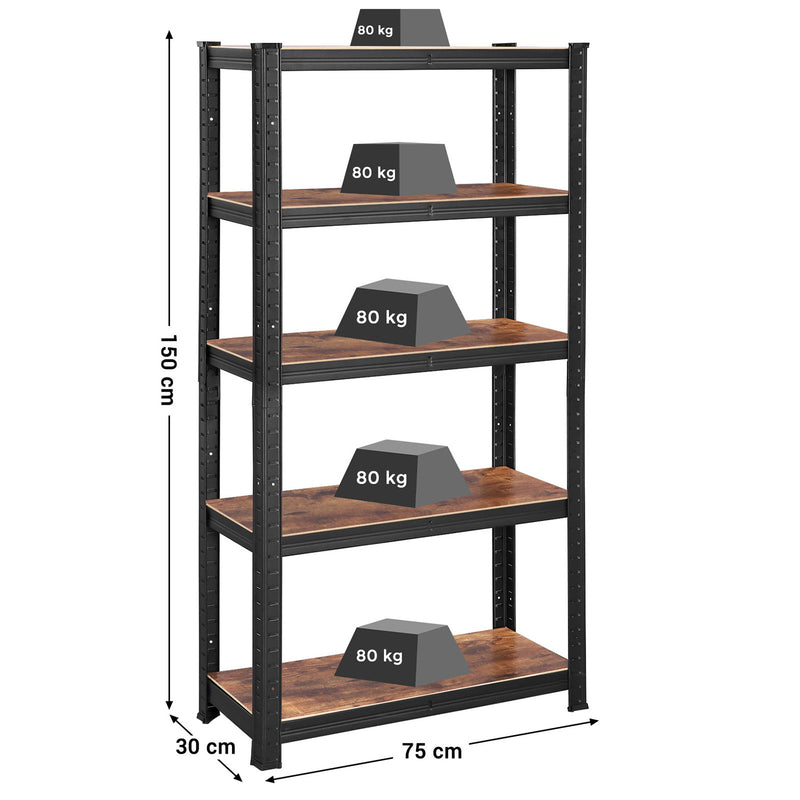 Set van 2 staande rekken van 150 cm hoog