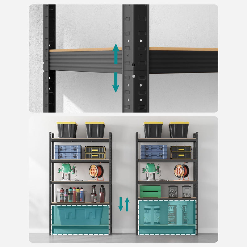 Rack Box - Cellar Rack - Med 5 niveauer - på 200 cm høj - grå