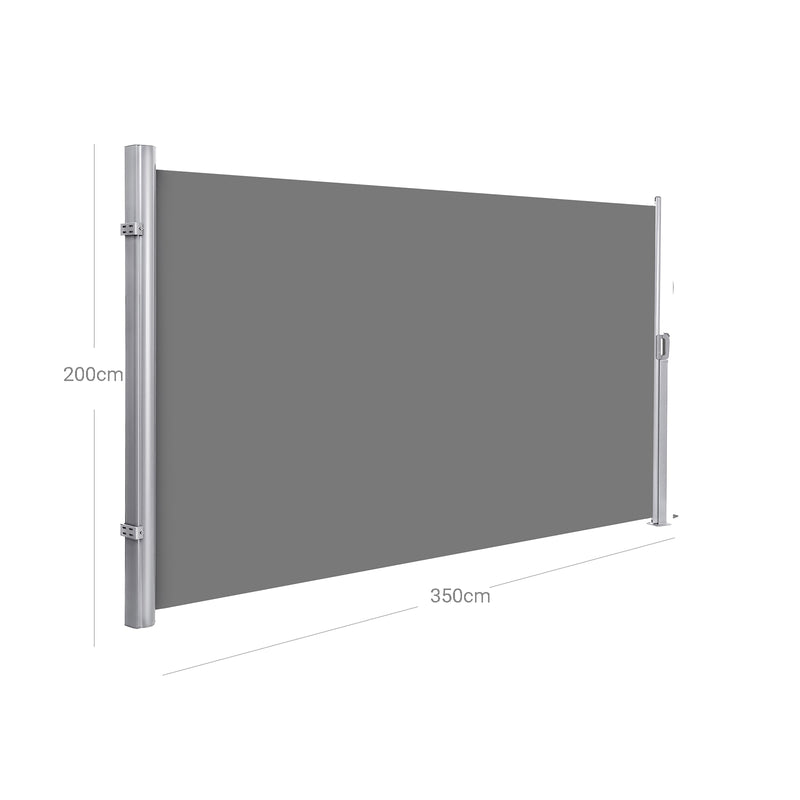 Canopy lateral - ecran de confidențialitate - extensibil - gri