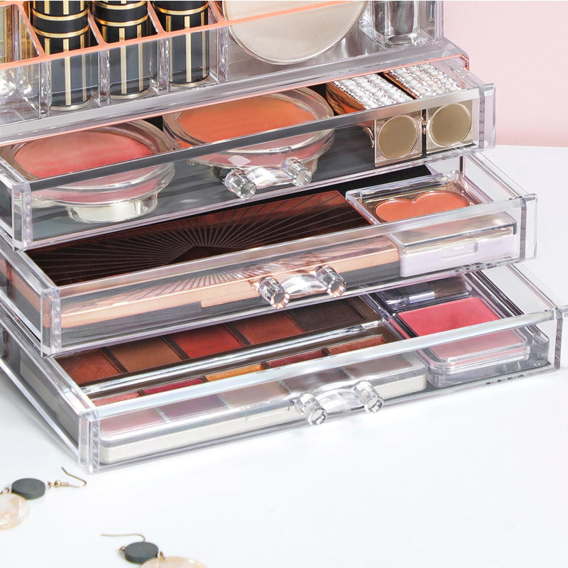 Make -up Organizator - 3 sertare - transparent