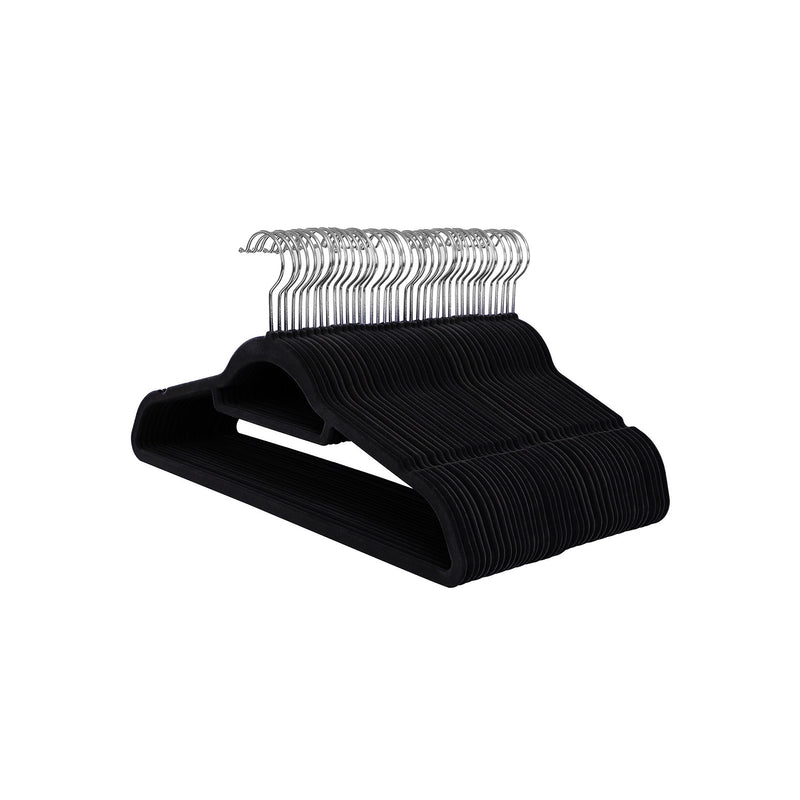 Klädhängare - Anit Trick - Set of 50 - Velvet - Extra Light - Black