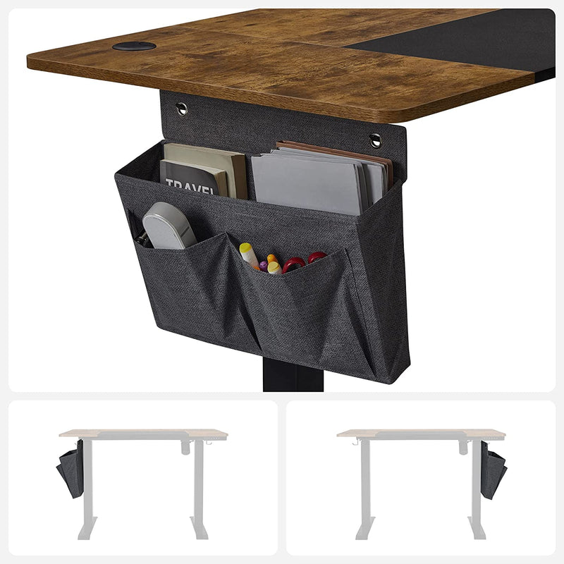 Zit sta bureau - Computertafel - In hoogte verstelbaar - Met wielen - 120cm x 60cm - Bruin