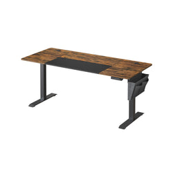 Skrivbord - höjd -justerbar skrivbord - olika positioner - 70 x 160 cm - mörkbrun