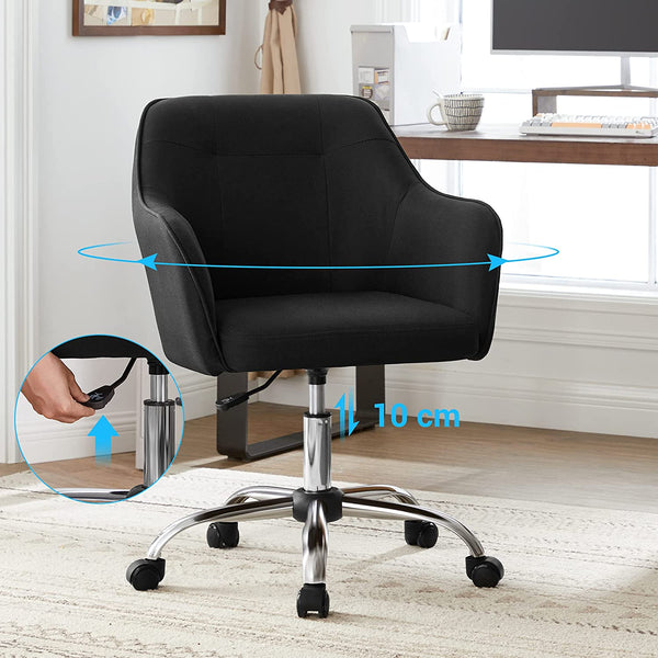 Chaise de bureau - Chaise informatique - en hauteur réglable - noir