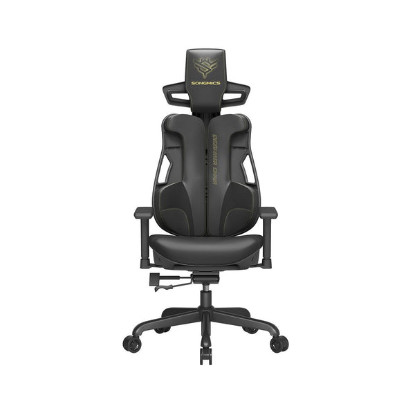 Gamestoel - Computerstoel - Met hoofdsteun - Verstelbare armleuningen - Zwart