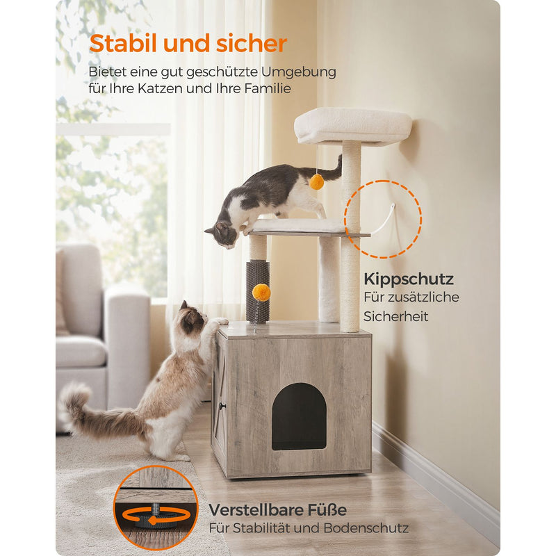 Scratching Post - 2 -in -1 - Kuldboks og skraber Post - Moderne kattetræ