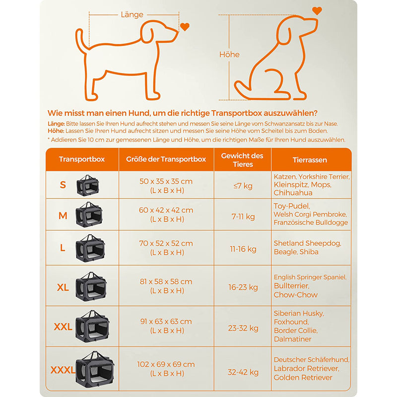 Hundepose - sammenfoldelig hundebænk - 81 x 58 x 58 cm - Grå