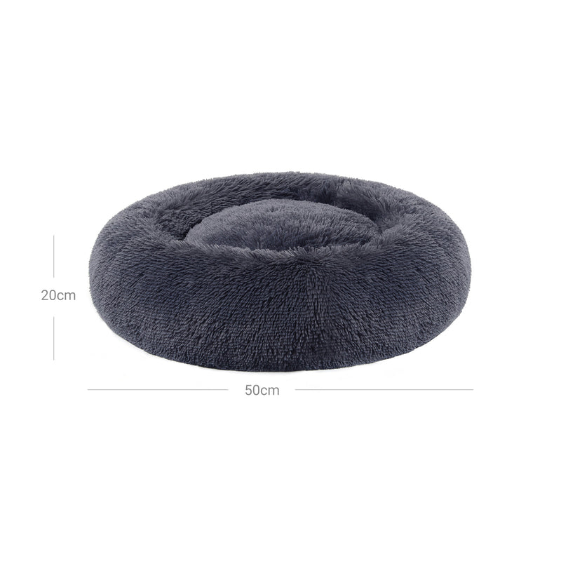 Koirakori - Fluffy Dog Bed - Ø 120 cm - kissoille ja koirille - tummanharmaa