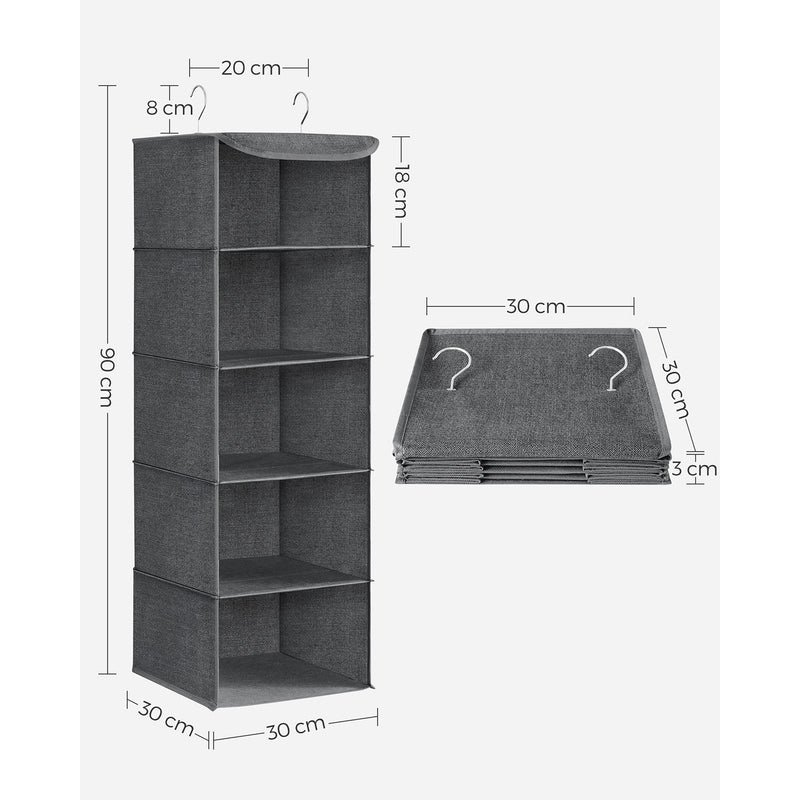 Armoire suspendue - Ensemble de 2 organisateurs suspendus - Gray