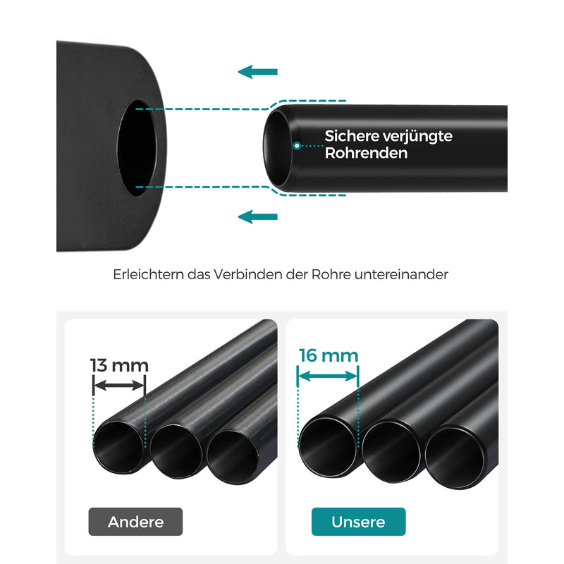 Garderobe - Foldbart skab - Stofskabet - Justerbare hylder - Blå