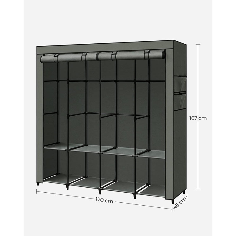 Armoire - armoire pliable - boîtier en tissu - 8 compartiments - vert