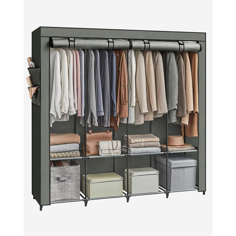 Armoire - armoire pliable - boîtier en tissu - 8 compartiments - vert