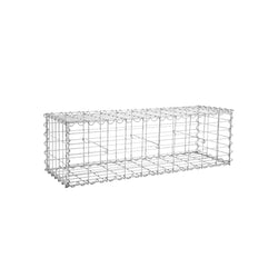 Schanskorf - Gabion - gard de grădină - coloană de perete - pentru pietre - 100 x 30 x 30 cm - argint