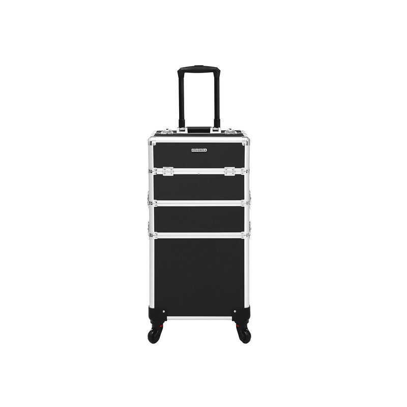 Cosmetics Trolley 3-i-1-make-up kuffert-sort