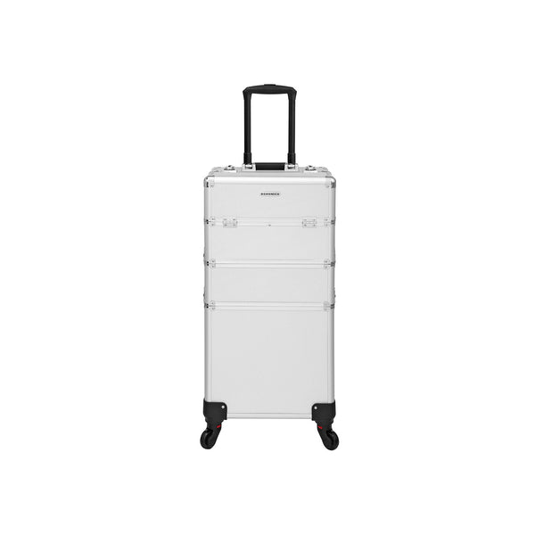 Cosmetics Trolley 3-i-1-make-up kuffert-sølv