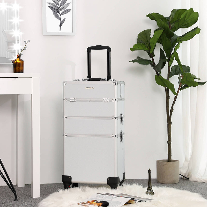 Cosmetica Trolley 3-in-1 - Make-up Koffer - Zilver