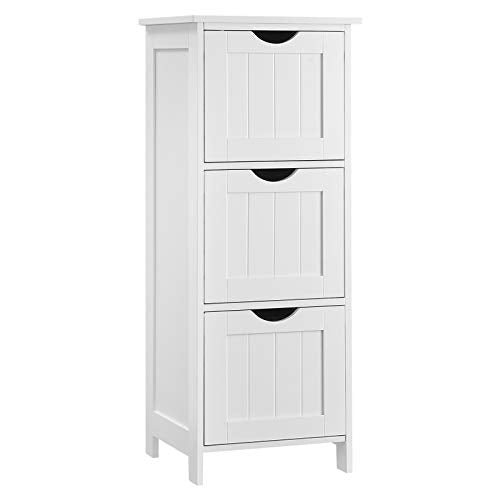 Armoire de rangement avec 3 tiroirs - armoire de salle de bain - blanc