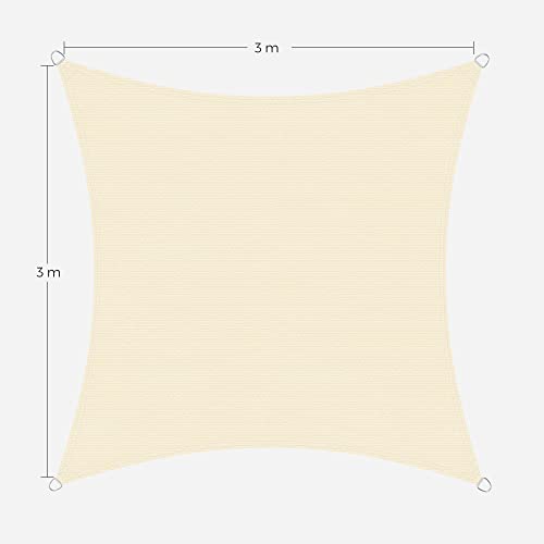 Luifel - Zonnezeil - Doek tegen de zon -  3 x 3 meter - Beige