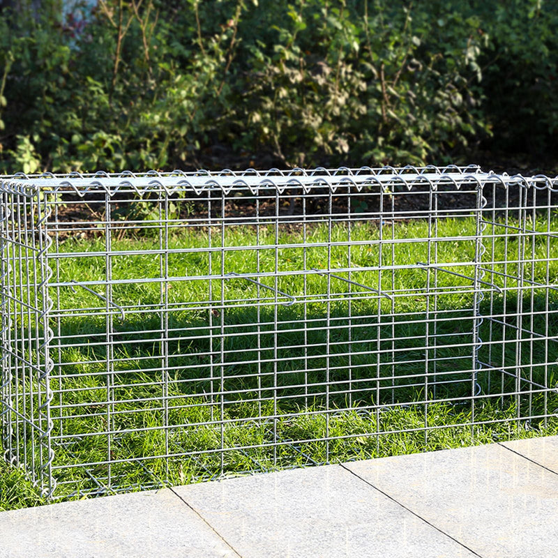 Schanskorf - Gabion - SteenKorf - rostfritt - 100 x 50 x 30 cm - silver