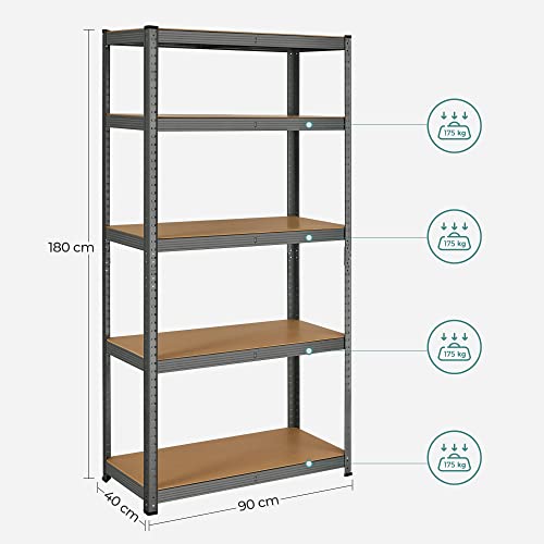 Rack de depozitare - Rack Box - Pivniță - Capacitate de încărcare de până la 875 kg - gri