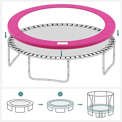 Trampoline - Couvercle de bord - Ø 305 cm - rose